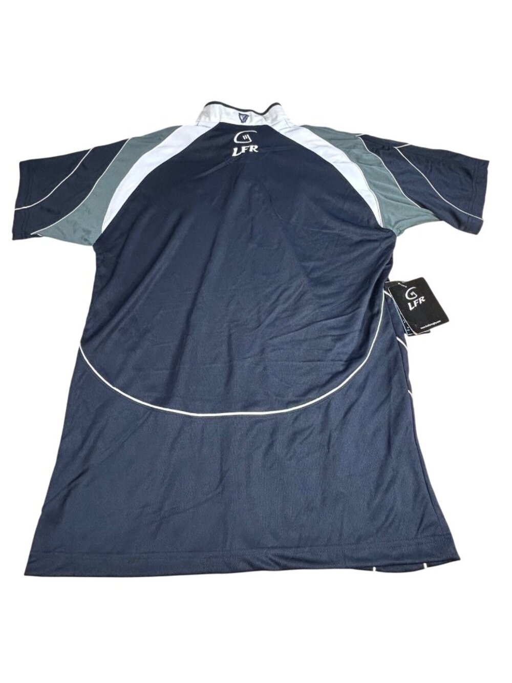 NEW Live for Rugby Ireland Rugby Polo Shirt Sz L LFR Navy White Collar Cooling - Picture 8 of 10